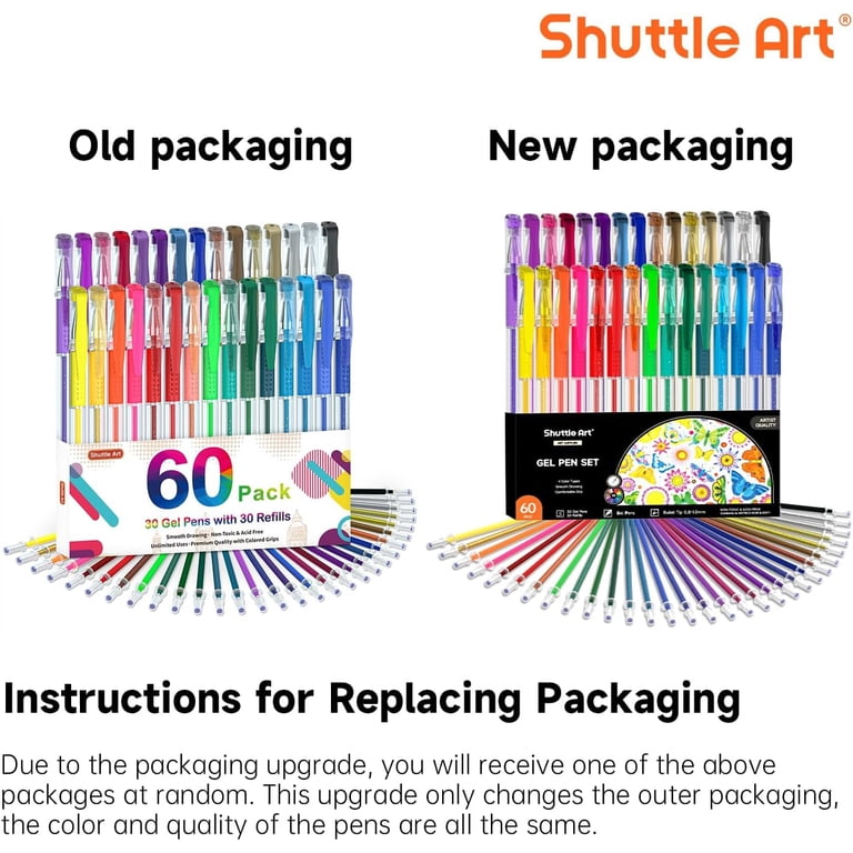 Shuttle Art Gel Pens, 60 Colors with Refills photo 2