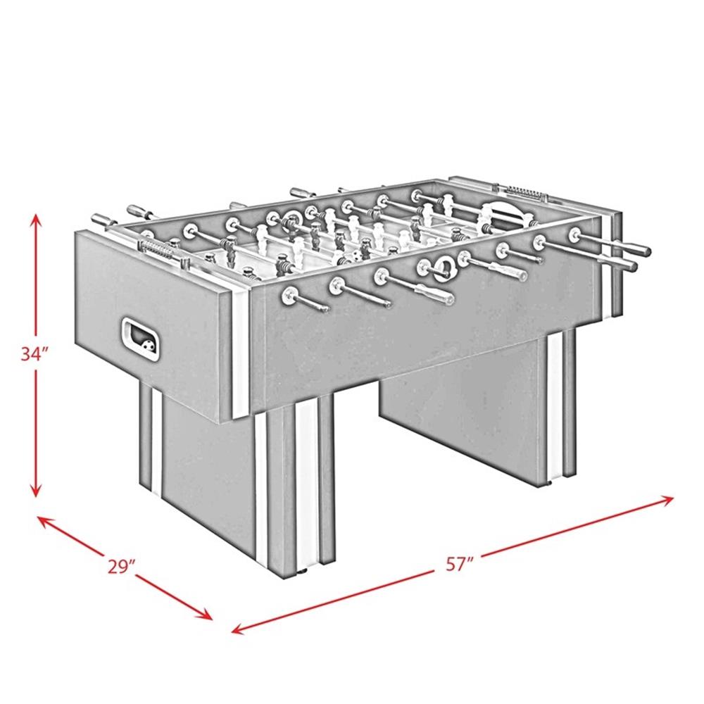 Pemberly Row Contemporary Wood Foosball Table in Black Finish