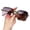 Purple, variant on sunsanly Lady Sunglasses Eye Protection Rimless Gradient Color Sunscreen Anti-UV Decorative Outdoor Vacation Beach Sunglasses Eye Wear Accessories