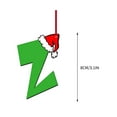 thumbnail image 2 of Z Christmas Acrylic Letter Ornaments, 8Cm Hanging Decor For Tree, Personalize Your Holiday Display With Festive Letters, 2 of 2