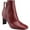 Dark Red, variant on Calvin Klein Womens KCCOLI2 Square Toe Faux Leather Ankle Boots