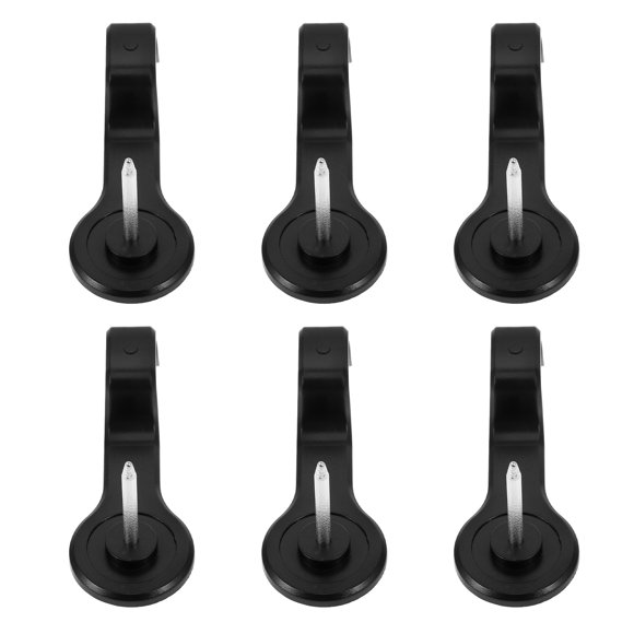BRIGHTFUFU Bookbinding Tools 6pcs Black Metal Voucher Binding Part for Office Use