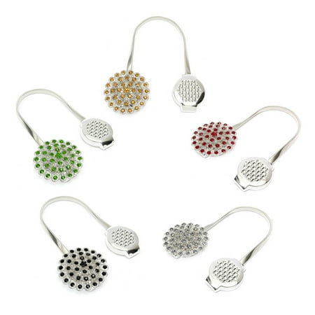 Pair Of Magnetic Crystal Curtain Tiebacks Tie Backs Buckle Clips