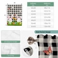 thumbnail image 6 of Easter Bunny Balloon Curtains for Windows, Bedroom Curtains 54 Inch Length, Spring Easter Eggs Floral White Black Plaid Tie Up Curtains Panels Thermal Insulated Bathroom Curtains Window 42"x54", 6 of 8