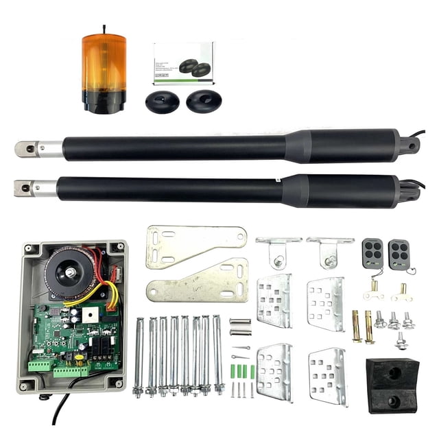 Swing Gate Actuator Door Opener Gate Opener Home Gate 150DC. Signal Lamp, Photocells Included Remote Control For Gate ,Easy to Install