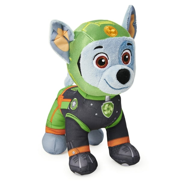 PAW Patrol, Moto Pups Rocky, Stuffed Animal Plush Toy, 8-inch, for Kids