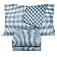 thumbnail image 2 of Saturday Park Gingham 100% Organic Kids' Cotton Sheet Set, Full, 2 of 7