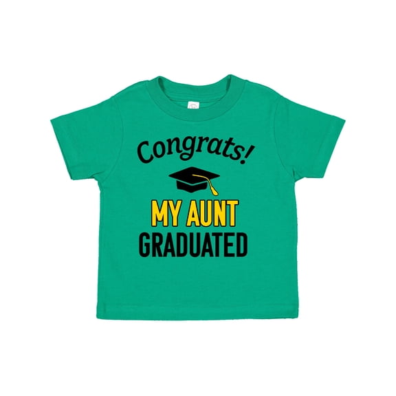Inktastic Congrats My Aunt Graduated with Cap Boys or Girls Toddler T-Shirt