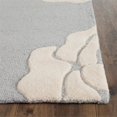 thumbnail image 3 of Safavieh Cambridge Collection CAM782G Handmade Moroccan Geometric Grey and Ivory Premium Wool Square Area Rug (6' Square), 3 of 10