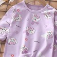 thumbnail image 6 of TOWED22 Toddler Boys Clothes Outfits Set 2Pcs Long Sleeve Print Round Neck Cotton T-Shirt Elastic Waist Joggers Warm Fall Winter(Purple,12-18 M), 6 of 6