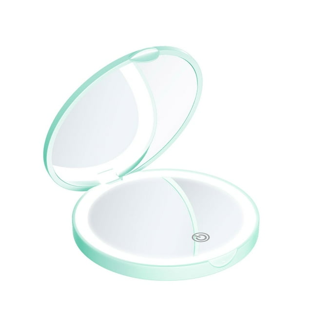 Rechargeable Magnifying Makeup Mirror 3 Color Light Adjustable Rotation for Travel Office or Use at Home