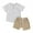 Khaki, variant on Bagilaanoe 2pcs Toddler Baby Boy Shorts Set Short Sleeve Striped T Shirt Tops + Shorts 6M 12M 18M 24M 3T 4T Kids Casual Summer Clothes