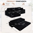 thumbnail image 3 of Timbernest 112" Sectional Couches for Living Room, L Shaped Modular Sectional Sleeper Sofa, 3 in 1 Convertible Sofa Bed with Deep Seat, Black, 3 of 9