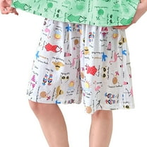 SWSMCLT Women's Cotton Pjs Summer Pajama Shorts Comfy Thin Cute Trendy Spandex Soft Knee Length Elastic Pajamas White XX-Large