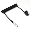thumbnail image 4 of D-Tap Right Angle Male to 0B 2P Coiled Power Cable Nylon Braided Durable Connector Cable, 4 of 4