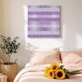 thumbnail image 4 of Canvas Wall Art Abstract Purple Stripe Canvas Art Print White Stripes Sequins Celebration Pictures Wall Decor for Living Room Bedroom Artwork Decorations Stretched Framed Ready to Hang 10"x10", 4 of 9