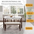 thumbnail image 6 of Dining Table Set for 4, Kitchen Table with 2 Upholstered Chairs & 1 Bench, 46" Faux Marble Kitchen Table and Chairs Set for Small Space, Dining Room, Off White, 6 of 6