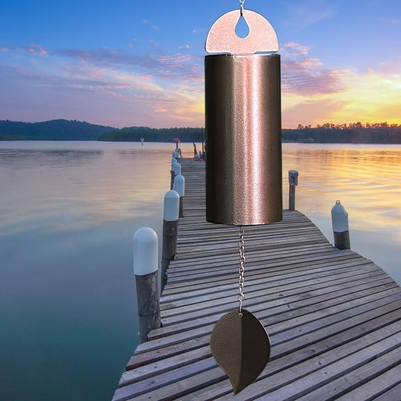 2pcs Deep Resonance Serenity Bell Windchime - Aousthop Musically Tuned Chime Heroic Windbell, Metal Hanging Wind Chime Handcrafted Steel Bell, Plays Beautifully in The Wind Antique
