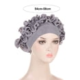 thumbnail image 6 of Eoperou Autumn Winter Women Turban Hat Hot Drilling Decor Flower Trim Bonnet Hat Elastic Solid Color Head Scarf Hat, 6 of 8