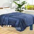 thumbnail image 6 of Queen Cooling Comforter Queen Absorb Body Heat to Keep Cool, Cooling Blanket for Hot Sleepers Japanese Cool Tech Fabric Summer Comforter Hypo-Allergenic Cool Quilt - Navy Blue, 6 of 7