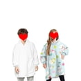 thumbnail image 3 of goowrom Family Cartoon Digital Printing Lamb Wool Warm Hooded Blanket, 3 of 9