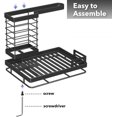 thumbnail image 4 of Sink Caddy Sponge Holder, Multifunctional Drying Basket Rack, Brush Holder Sink Candy Soap Holder for Kitchen RV Camper (Black), 4 of 5