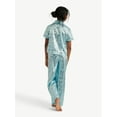 thumbnail image 2 of Justice Girls Satin Short Sleeve Button Front Sleep Top and Sleep Pants, 2-Piece, Sizes 5-18 & Plus, 2 of 4