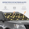 thumbnail image 3 of Kdxio Lavender Flowers Print 2-Piece Sun Shade Front Windshield - Foldable Car Front Window Sunshades for Most Sedans SUV Truck, 3 of 6