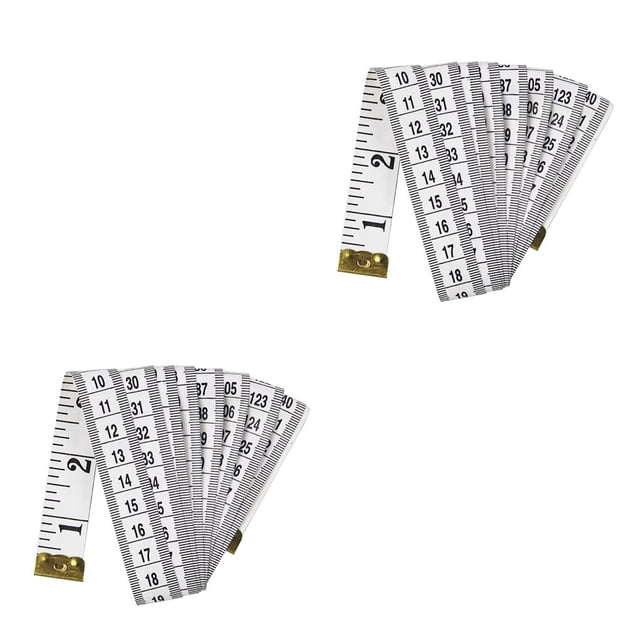 Wosthever Cinta métrica de costura Escala transparente Cuerpo Flexible Regla plana suave Cintura portátil Hombro Pierna Brazo Centímetro Metro Type2 NO2