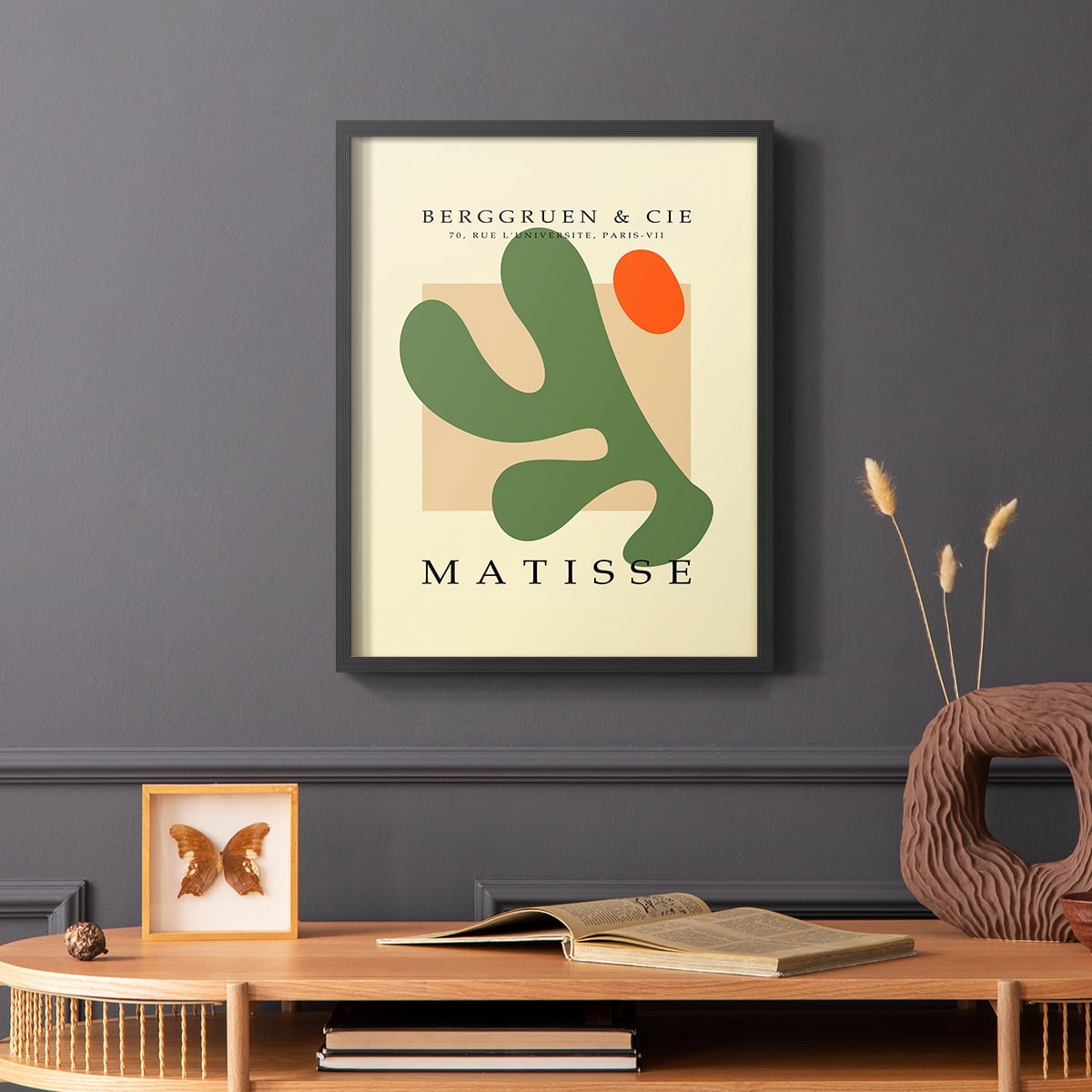 Matisse CCCXLI in Black Solid Wood 16 x 20 Framed Print