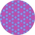 thumbnail image 1 of Ahgly Company Machine Washable Indoor Round Transitional Fuchsia or Magenta Purple Area Rugs, 3' Round, 1 of 7