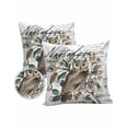 thumbnail image 6 of Outdoor Pillow Covers Throws Cute Owl Bird on Branch,Waterproof Pillow Cases Pack of 2 Wild Animal Retro Letter Back,Durable Cushion Cover Pillowcase for Patio Balcony Couch Garden, 6 of 7