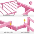 thumbnail image 4 of Rosa tamaño individual-size metal marco de cama con almacenamiento, vintage pattern cabecero y footboard, fácil montaje mattress foundation, 4 of 6