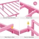 thumbnail image 4 of Rosa tamaño individual-size metal marco de cama con almacenamiento, vintage pattern cabecero y footboard, fácil montaje mattress foundation, 4 of 6