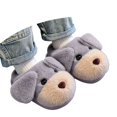 thumbnail image 2 of CUZIBR Baby Girls Slippers Boys Cute Dog Animal Fuzzy House Slippers Close Toe Warm Winter Soft Indoor Footwear,Grey,4.5-5 Years, 2 of 4