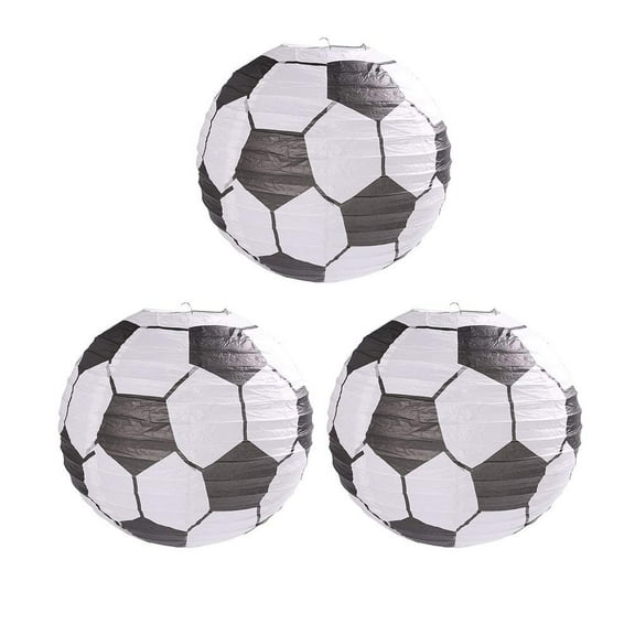 GOOHOCHY  6 Pcs Lantern Lanterns Soccer Paper Fan Decor Football for Girls Kids Christmas Decorations Child