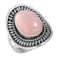 thumbnail image 1 of 925 Sterling Silver Ring For Women Pink Rose Quartz Gemstone Silver Ring Size 8 January Birthstone Handmade Silver Ring Size 8 Valentine's Day Gift For Girl Friend Gemstone 925 Silver Jewelry, 1 of 5