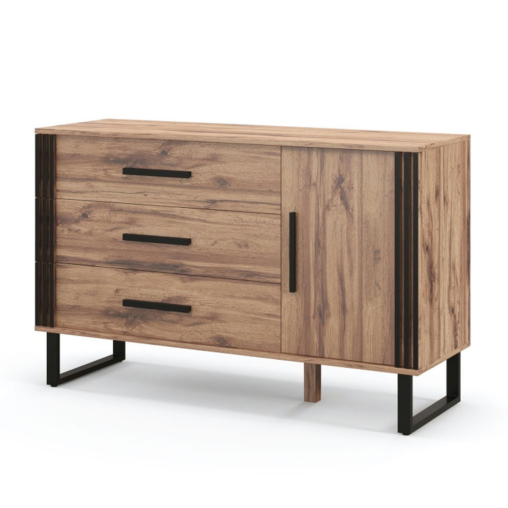 Finihen Kitchen Storage Cabinet, Buffet Sideboard, Sideboard Buffet Cabinet Credenza Storage Cabinet with 3 Drawers, for Dining Room, Kitchen, Living Room, Rustic Brown Finihen Kitchen Storage Cabinet, Buffet Sideboard, Sideboard Buffet Cabinet Credenza Storage Cabinet with 3 Drawers, for Dining Room, Kitchen, Living Room, Rustic Brown