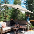 thumbnail image 2 of Lacoo 9ft Patio Umbrella Outdoor Market Steel with Push Tilt and Crank Lift System 8 Ribs, Beige, 2 of 8