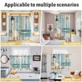 thumbnail image 6 of Coastal Nautical Kitchen Curtains 63 Inch Length, Summer Beach Wave Starfish Shell Grommet Top Bedroom Living Room Curtains, Light Filtering Cafe Curtain Drapes 2 Panels Set 104''x63'', 6 of 9