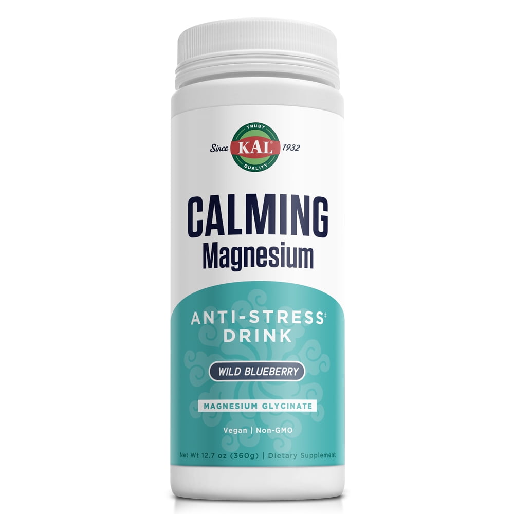 KAL Calm Magnesium AntiStress Drink 325mg Mag Glycinate Calm & Relaxation Support for Body