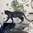 thumbnail image 2 of Adhesivo de pared con diseño de pantera negra con forma de animal realista, 30 x 120 cm, PVC, 2 of 3