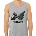 thumbnail image 2 of What Christmas Cat Tank Top Unisex Large Grey, 2 of 5