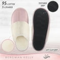 thumbnail image 5 of Bergman Kelly Womens Memory Foam Scuff Slippers, Fuzzy Indoor House Shoes W/ Faux Fur Collar & Plush Fleece Lining, 5 of 9