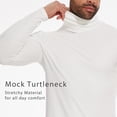 thumbnail image 3 of Mens Mock Turtleneck Sweater Long Sleeve Basic Tops Slim Fit Knitted Pullover Base Layer, 3 of 6