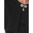 thumbnail image 5 of INSPIRE CHIC Women's Formal Sheath Dress Sets Elegant Cocktail Wedding Guest 2pc Dresses with Cape 2XL Black, 5 of 5