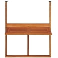thumbnail image 4 of vidaXL Hanging Balcony Table 51.1"x35.4"x28.3" Solid Acacia Wood, 4 of 6