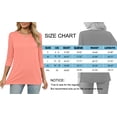 thumbnail image 5 of MOSHU 3 Pack 3/4 T Shirts for Womens Crew Neck Womens Shirts Dressy Basics Tees Casual Loose Fit Fall Tops, 5 of 10