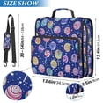 thumbnail image 2 of FORMRS Zipper Binder with Shoulder Strap 2-inch Ring 500 Sheet Capacity File Bag, Blue Colorful Candies, 2 of 5