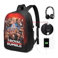 thumbnail image 2 of 17in Wres-Tler W-W,E Backpack With USB Charging Port Large Bookbag Travel Laptop Bag For Adult, 2 of 8